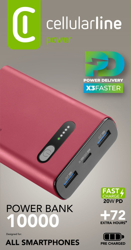 Cellularline 8018080484605 Литий-ионная (Li-Ion) 10000 mAh Красный