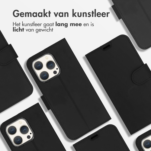 Accezz Wallet Softcase Bookcase iPhone 15 Pro Telefoonhoesje Zwart, afbeelding 2