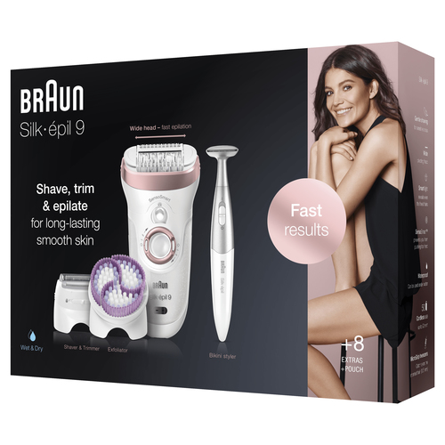Braun Silk-épil 9 81711477 epilator 40 tweezers Rose gold, White – image 5