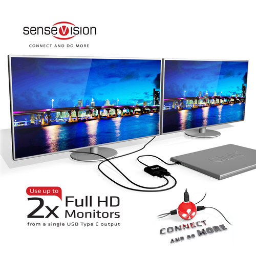 CLUB3D MST Hub USB 3.1 Gen1 Type C to HDMI™ 1.4 Dual Monitor – image 5