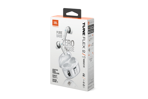 JBL Tune Flex 2 Ghost Wit – Foto 9 van 10