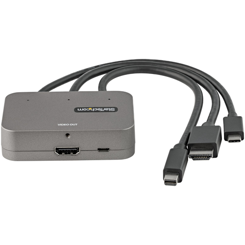 StarTech.com 3-in-1 Multiport naar HDMI Adapter - 4K 60Hz USB-C, HDMI of Mini DisplayPort naar HDMI Converter, afbeelding 3