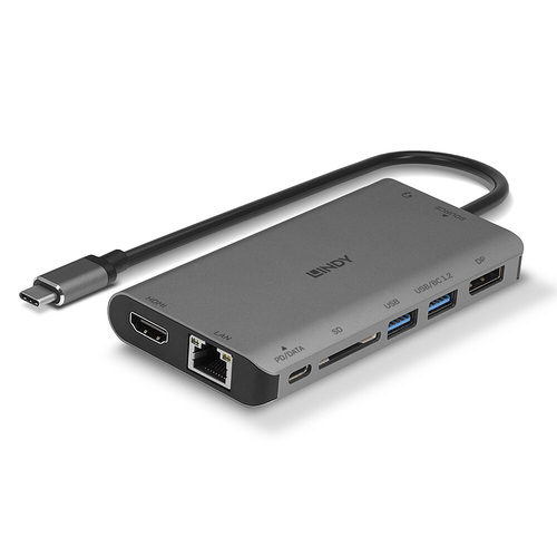 Lindy USB 3.2 Type C Mini Dock 4K HDMI&DP PD 3.0 100W USB 3.2, afbeelding 2