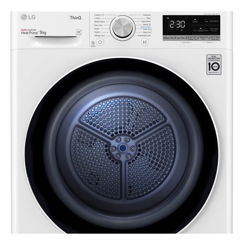 LG V7 FDV709W WiFi-enabled 9 kg Heat Pump Tumble Dryer - White - image 5