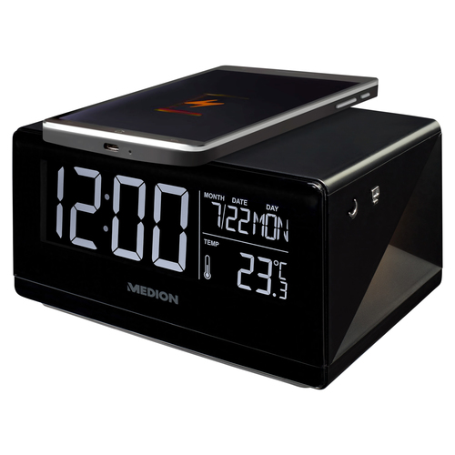 MEDION LIFE E75009 Skaitmeninis žadintuvas Juoda
