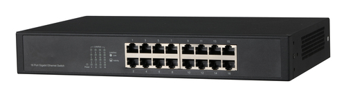 DH-PFS3016-16GT DAHUA PFS301616GT Switch Gigabit de 16 Puertos No Administrable/ Capa 2/ 10/100/1000 BaseT/ Carcasa Metalica/ Switching 32G/ Tasa de Reenvio de Paquetes 238 Mbps/ Memoria Bufer de Paquetes 2Mb/ Con Proteccion de Descargas/ DH-PFS3016-16GT