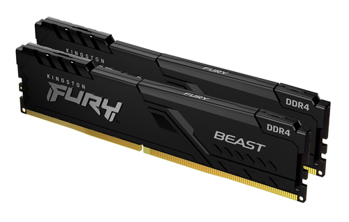 Kingston Technology FURY 32GB 2666MT/s DDR4 CL16 DIMM (2er-Kit) 1Gx8 Beast Black
