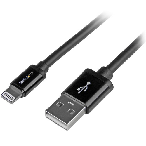 StarTech.com 2m (6ft) Long Black Apple® 8-pin Lightning Connector to USB Cable for iPhone / iPod / iPad - Charge and Sync Cable (USBLT2MB) Lightning-kabel 2m Sort – billede 3