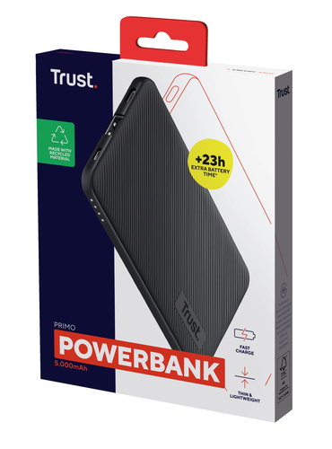 Trust Primo Powerbank 5.000 mAh Powerbank Zwart, afbeelding 6