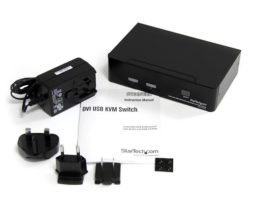 StarTech.com 2 Port DVI KVM - USB DVI Dual Link - Hot-key & Audio Support - 1920x1200 KVM - KVM Video (SV231DVIUA) KVM / audio / USB switch Desktop – billede 4