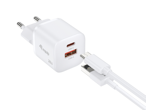 Equip 2-Port 20W GaN USB PD Charger, USB-C x 1, USB-A x 1 – image 2