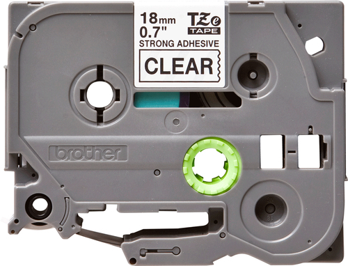 Brother P-Touch TZe Laminated Tape 18mm x 8m Black on Clear TZES141 - image 2