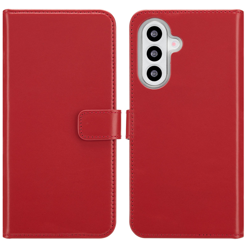 Selencia Echt Lederen Bookcase Samsung Galaxy A26 - Rood