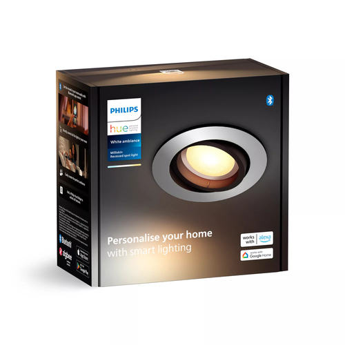 Philips Hue Milliskin Einbaustrahler White Ambiance - rund - Aluminium – Foto 4 von 4