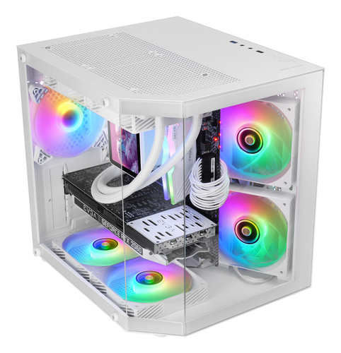 Mars Gaming MC-3TLITE Mini Tower Wit, afbeelding 2