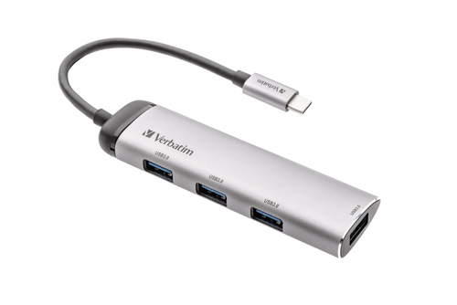 Verbatim USB-C Multiport Hub USB 3.2 Gen 1 (3.1 Gen 1) Type-C 5000 Mbit/s Hall