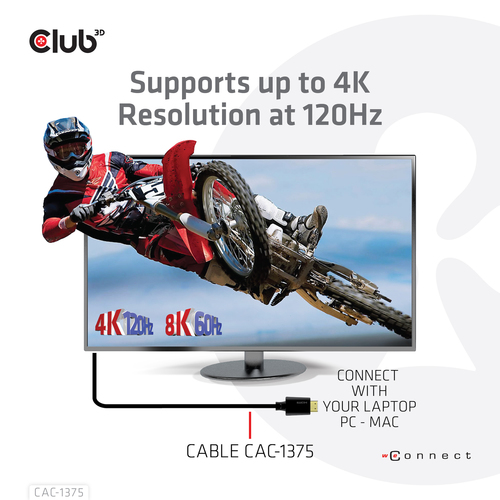 Club 3D Ultra High Speed HDMI 2.1 gecertificeerde kabel male-male, afbeelding 2