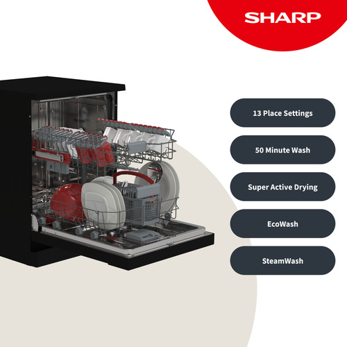 Sharp QW-NA1FF47D3M2-EN dishwasher 13 place settings – image 3