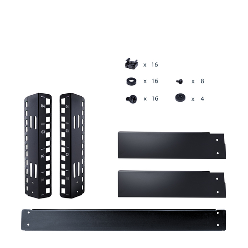 StarTech.com 4U Open Frame Desktop Rack - 2 Post - Free Standing Rack Rack Sort – billede 8