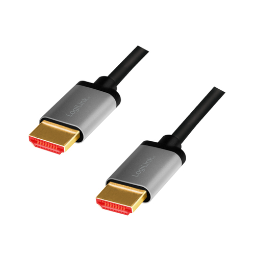 LogiLink CHA0105 HDMI kabel 2 m HDMI Type A (Standaard) Zwart, Grijs
