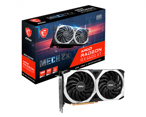 RX 6600 XT MECH 2X 8G OC GPU MSI RADEON RX 6600 XT MECH 2X 8G OC GDDR6 RX 6600 XT MECH 2X 8G OC