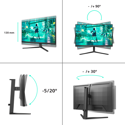 Philips Evnia 27M2N3200A/00 27'' gaming monitor, afbeelding 4