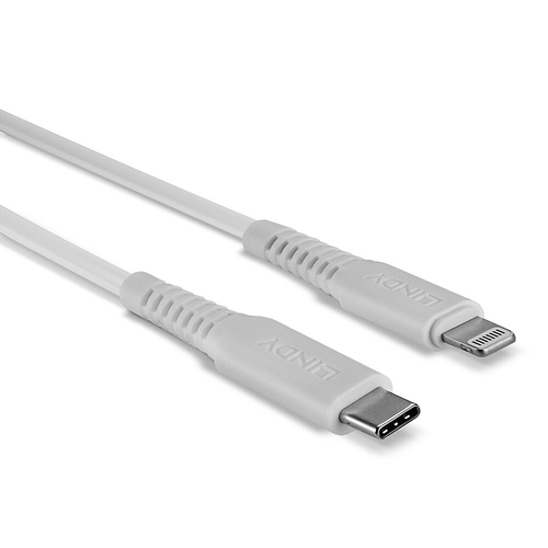 Lindy 31315 Lightning-kabel 0,5 m Wit, afbeelding 3