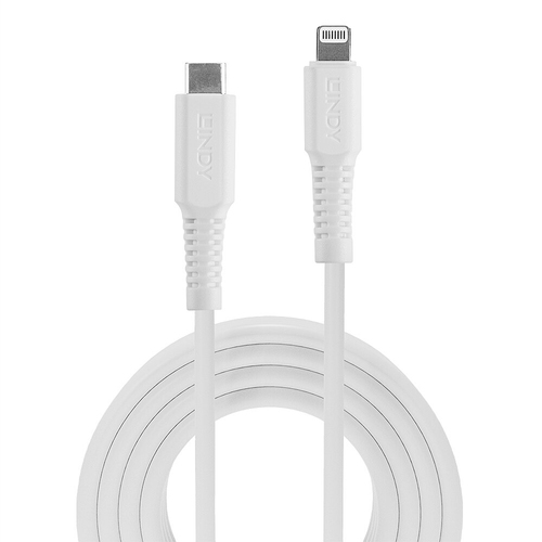 Lindy 31315 Lightning-kabel 0,5 m Wit, afbeelding 2