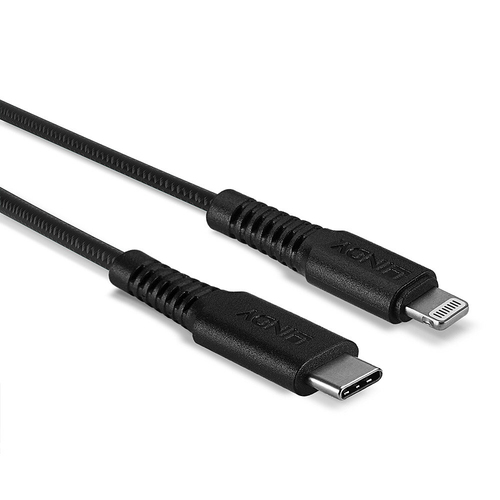 Lindy 2m verstärktes USB Type C an Lightning oplaadkabel, afbeelding 3