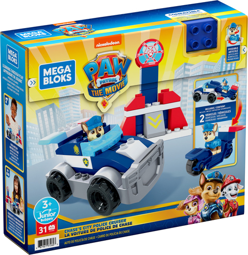 Mattel PAW Patrol: The Movie - Chase's City Police Cruiser Set Constructiespeelgoed, afbeelding 10