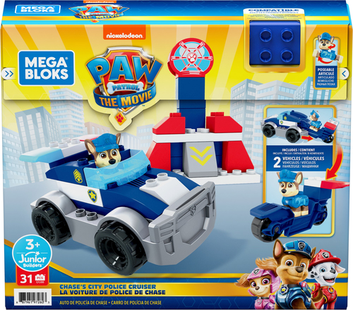 Mattel PAW Patrol: The Movie - Chase's City Police Cruiser Set Constructiespeelgoed, afbeelding 9