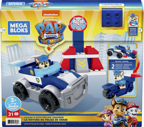 Mattel PAW Patrol: The Movie - Chase's City Police Cruiser Set Constructiespeelgoed, afbeelding 7