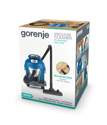 Gorenje VC1601BUWD 10 L Dry&wet 1600 W Dust bag – image 5
