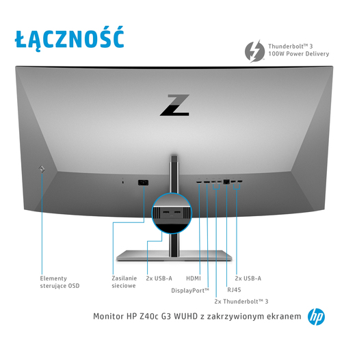Monitor zakrzywiony 39.7 cali Z40c G3 5K 3A6F7AA