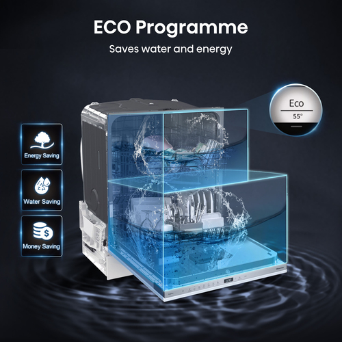 Hisense HV642E90UK Fully Integrated Full Size Dishwasher - Stainless Steel Control Panel with Fixed Door Hinge Kit - E Rated, Stainless Steel - image 8