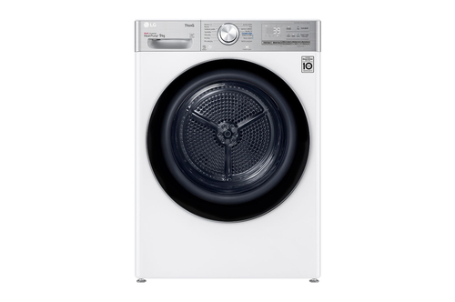 LG RC91V9AV2QR Wäschetrockner Freistehend Frontlader 9 kg A+++ Schwarz, Weiß