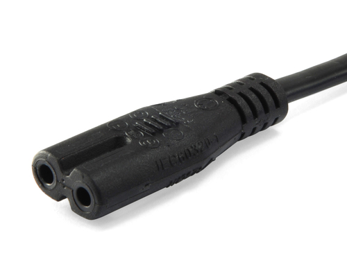 Equip IEC-Stroomkabel 2pin -> C7 3m St/Bu zwart, afbeelding 3