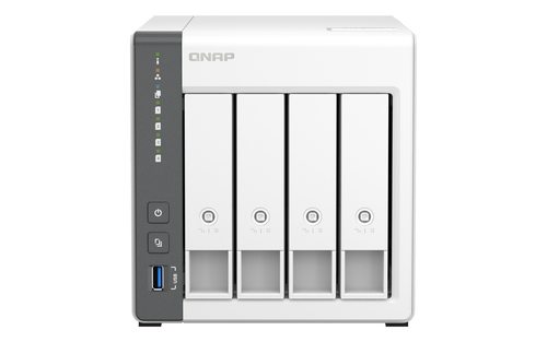 TS-433-4G-US NAS QNAP TS-433-4G-US TIPO TORRE / 4 BAHIAS / 4GB DE RAM / PROCESADOR ARM CORTEX / PUERTO LAN 25GBE / 2 PUERTOS USB 20 1 PUERTO 32 GEN 1