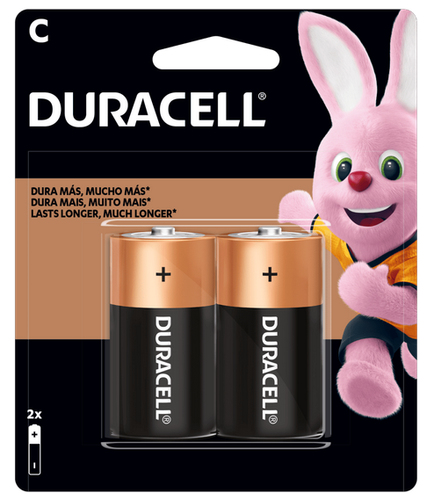 Pila alcalina Duracell C blíster con 2 p Las pilas Duracell, con tecnología duralock power preserve, ofrecen larga duración y energía a todos tus dispositivos como; juguetes, controles, videojuegos, equipos de audio, audífonos y muchos otros. mantienen su carga durante 10 años.                   zas                                      - PIDUAKC2NAC