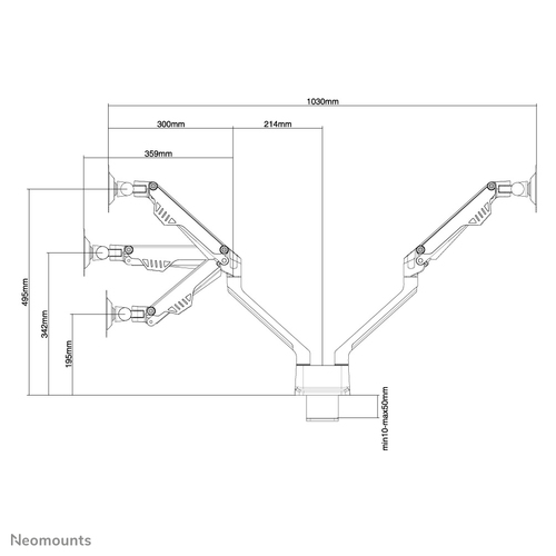 Neomounts FPMA-D750DSILVER - desk mount – Foto 8 von 8