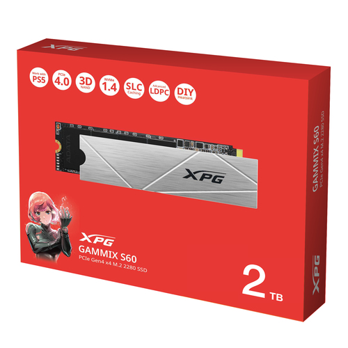 XPG GAMMIX S60 2 TB M.2 PCI Express 4.0 NVMe 3D NAND imagen 8