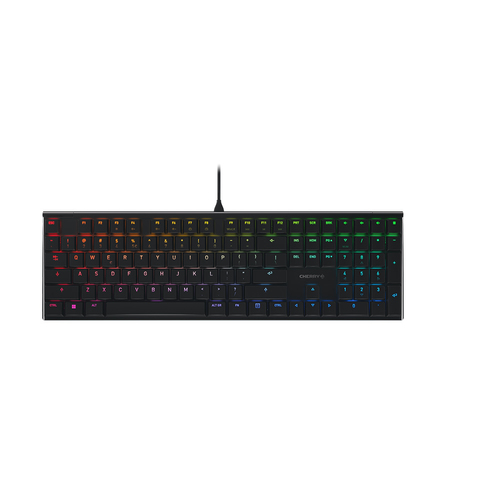 CHERRY Keyboard MX 10.0N RGB [US/EU] black MX LOW PROFILE RGB SPEED Schalter (made in Germany