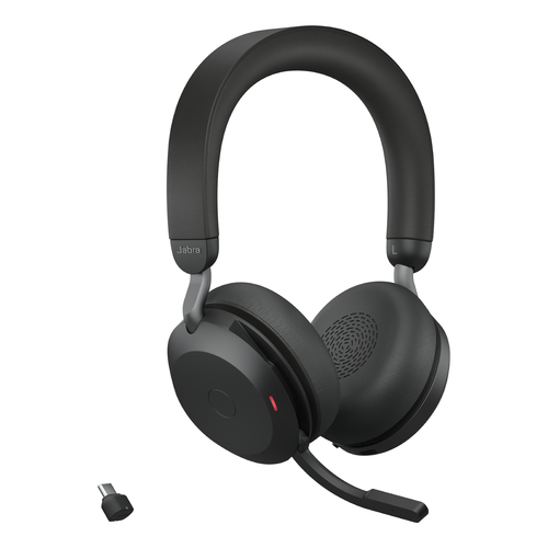 Jabra Evolve2 75 USB C Draadloze Office Headset met oplaadstandaard Zwart, afbeelding 3