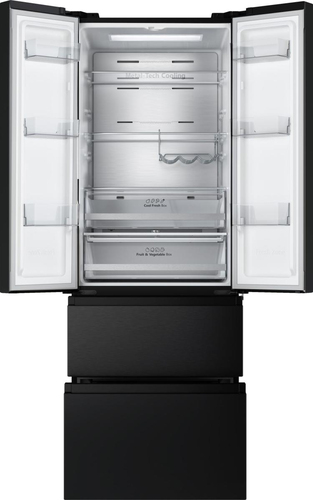 Hisense PureFlat Slim RF632N4AFC1 Total No Frost American Fridge Freezer - Black / Stainless Steel - C Rated, Black - image 5