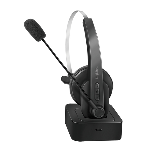 Headset Logilink BT0059 Bluetooth On-Ear WL with charging stand, afbeelding 4