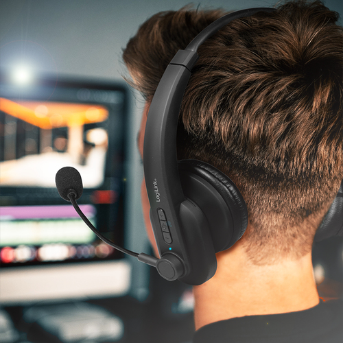 Headset Logilink BT0060 Bluetooth On-Ear WL with flexible microphone, afbeelding 6