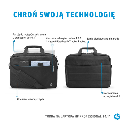 Torba na laptopa HP Professional 14.1 odpinany pasek na ramie 500S8AA