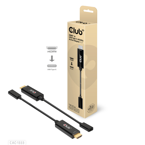 Club 3D HDMI to USB Type-C 4K60Hz Active Adapter M/F, afbeelding 2