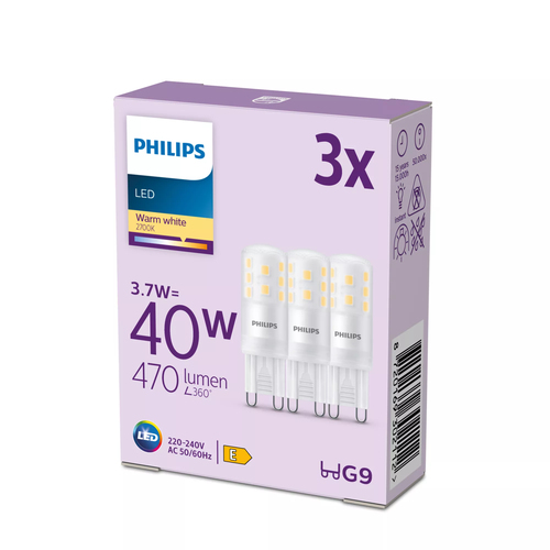 Philips 8720169302112 LED лампа Теплый белый 2700 K 3,7 W G9 E