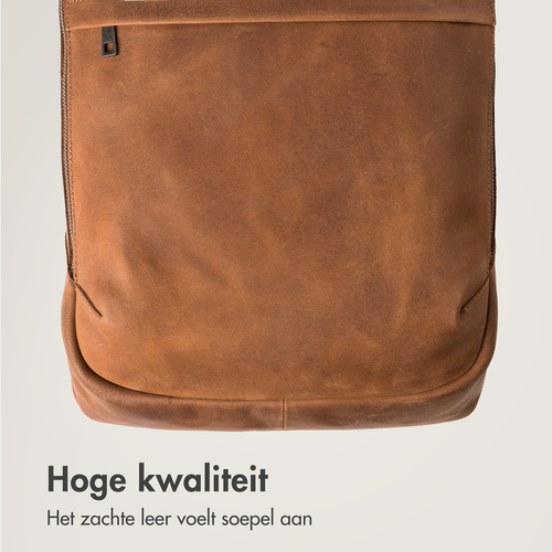 Accezz Leather Laptop rugzak 16 inch - Cognac, afbeelding 4